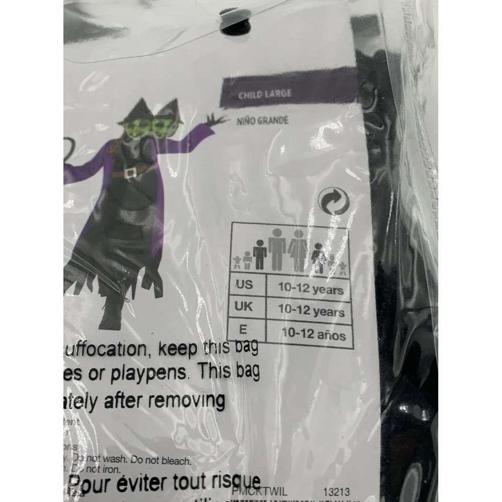 Two Headed Witch Costume Child Size Large
